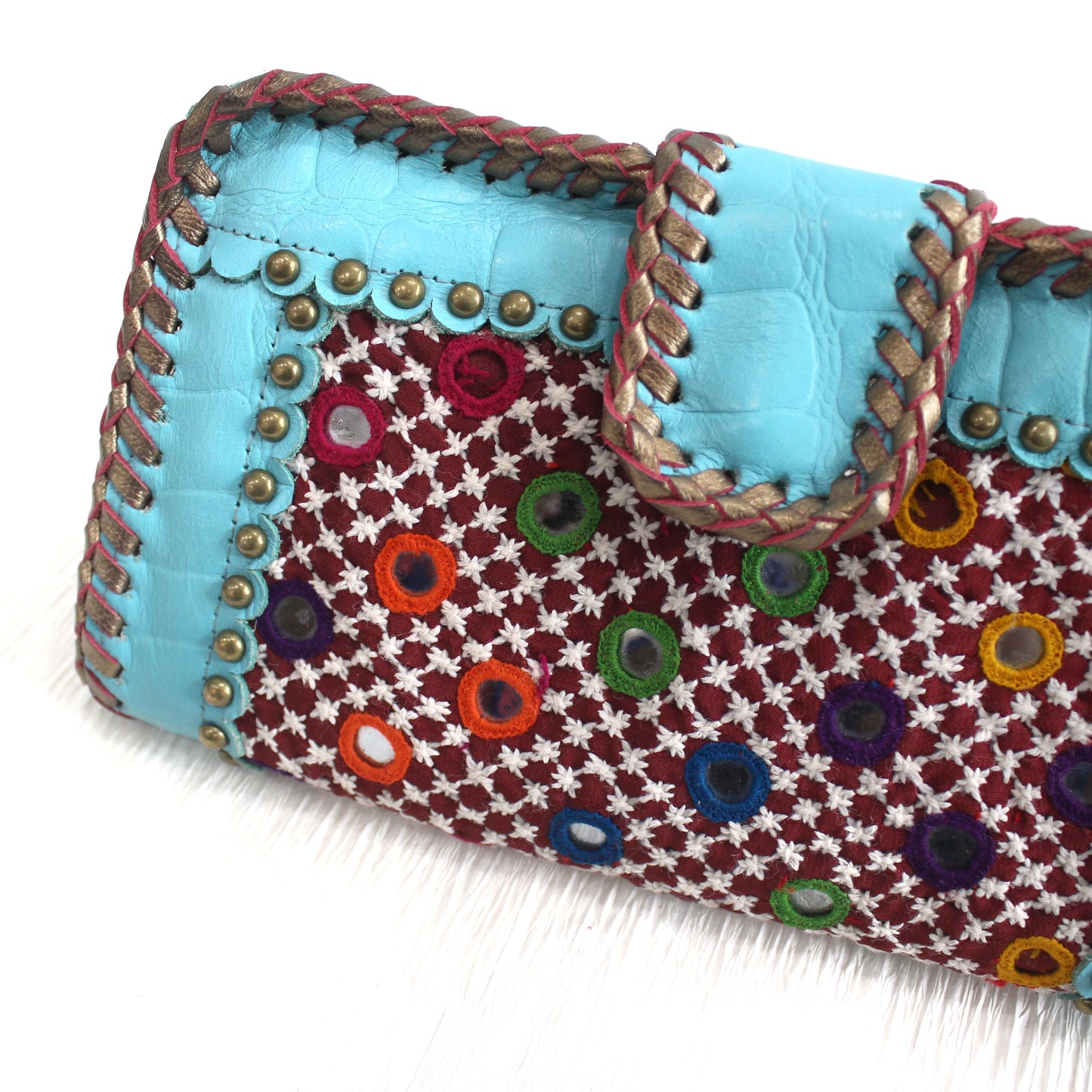 Premium Leather Banjara Wallet5 - Turquoise