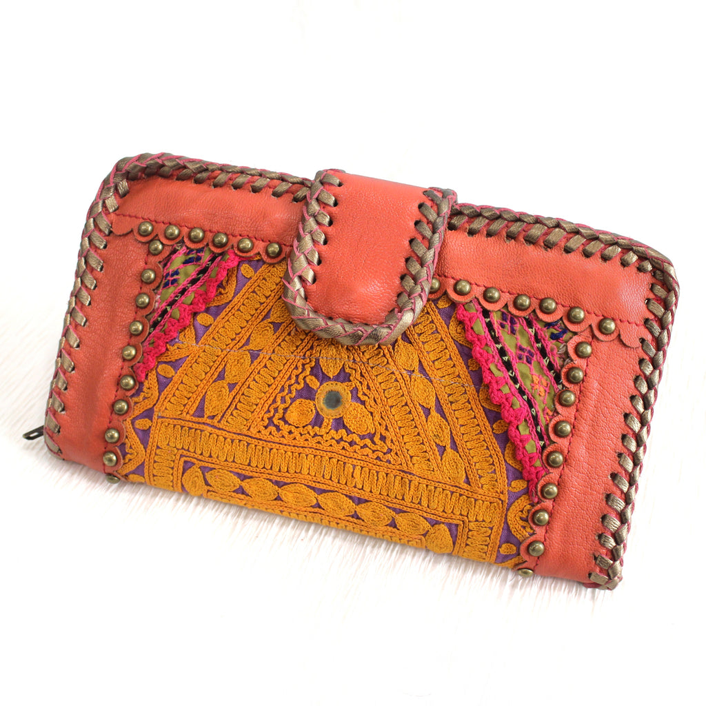 Premium Leather Banjara Wallet4 - Burnt Orange