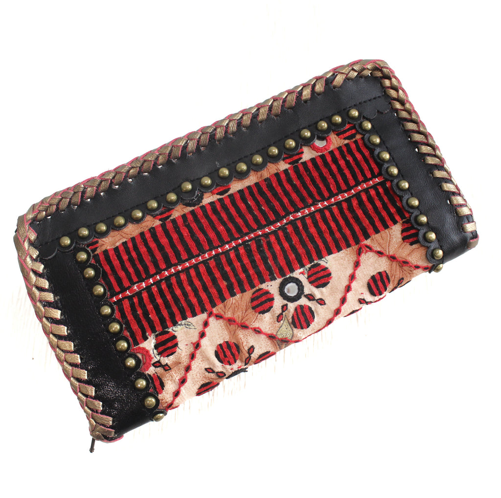 Premium Leather Banjara Wallet7 - Black