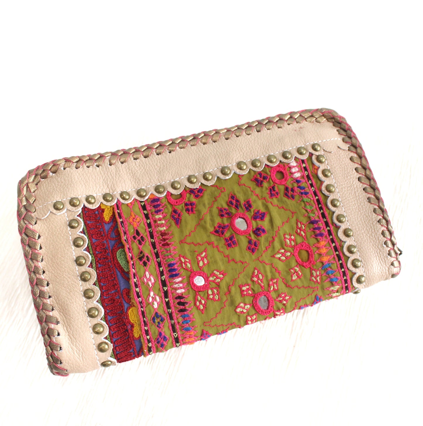 Premium Leather Banjara Wallet13 - Creamy