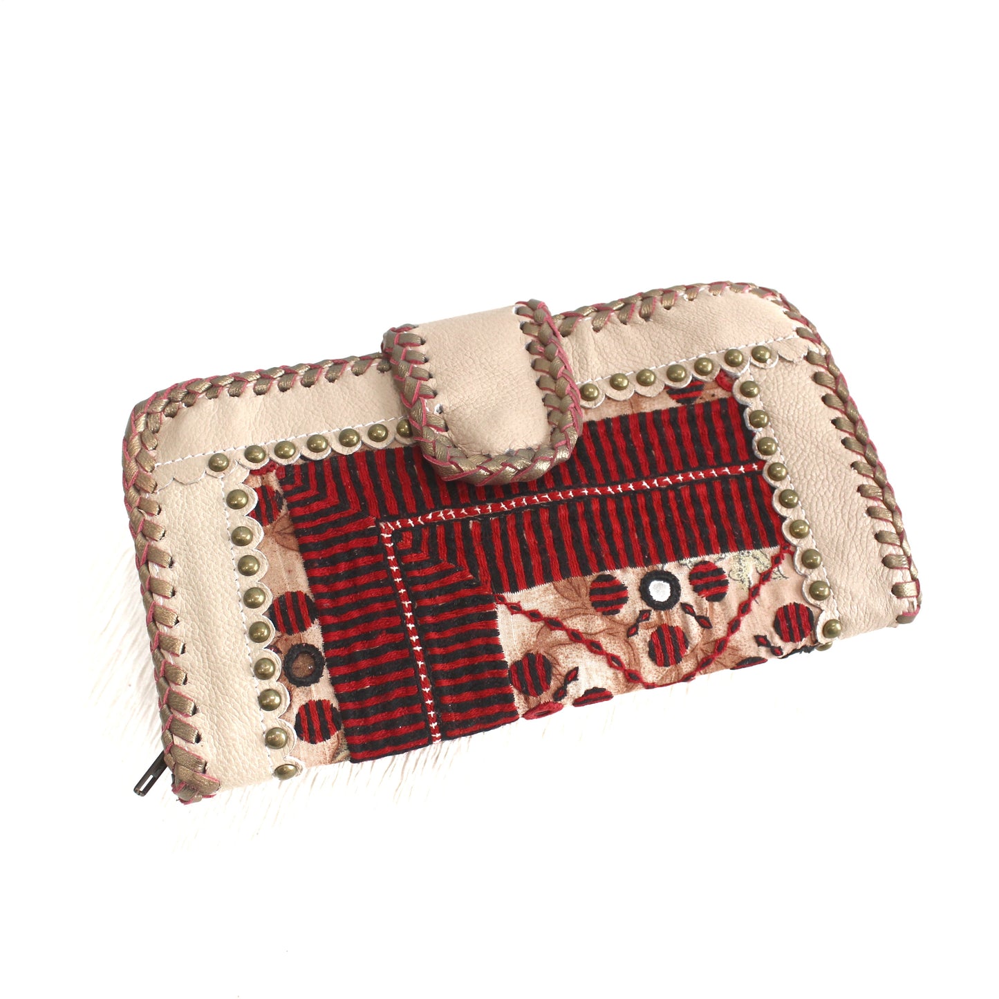 Premium Leather Banjara Wallet15 - Creamy