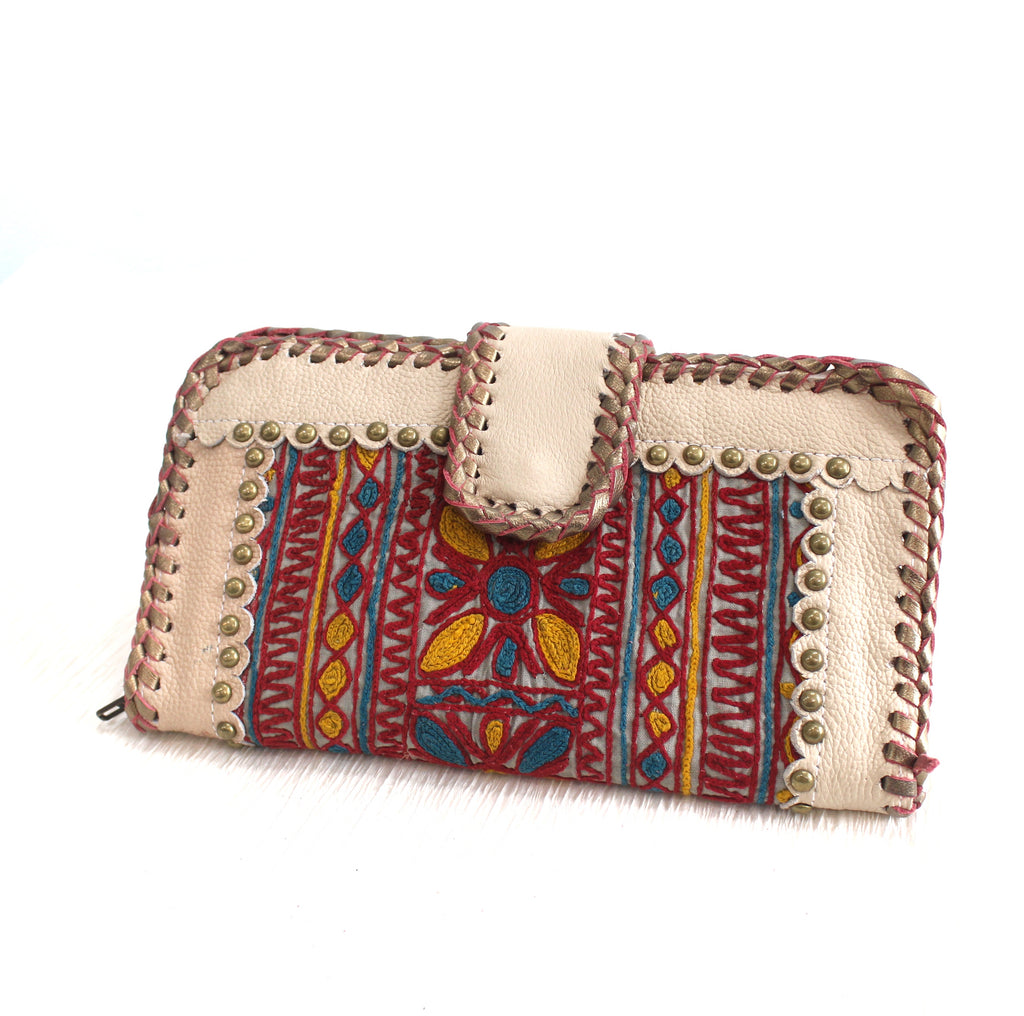 Premium Leather Banjara Wallet16 - Creamy