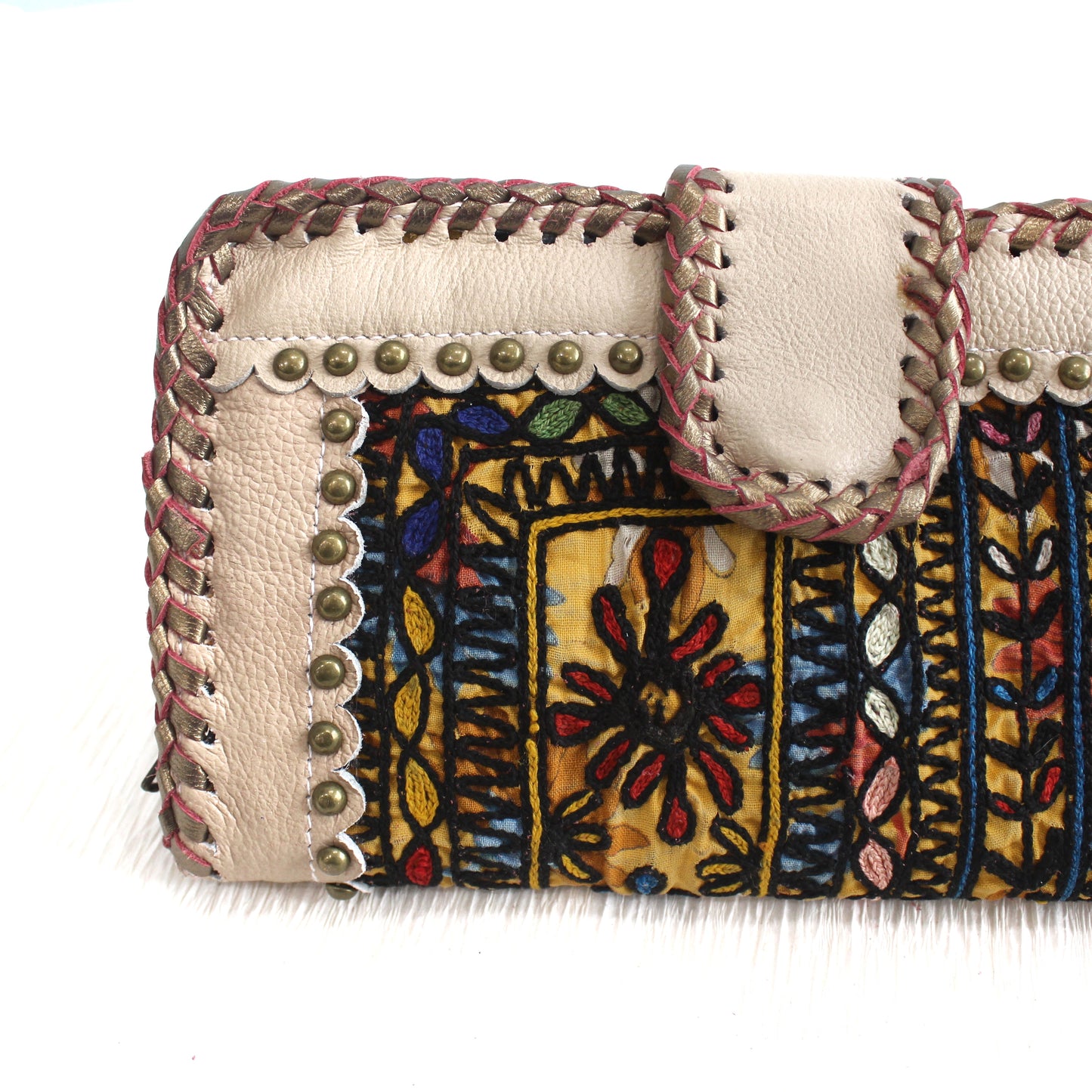 Premium Leather Banjara Wallet17 - Creamy