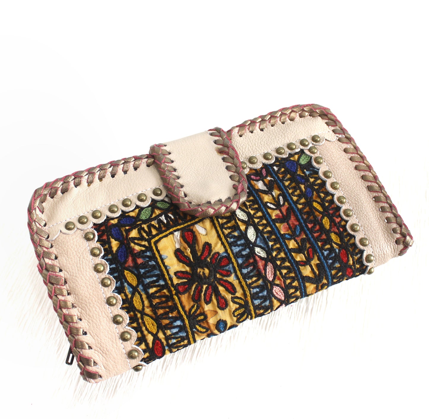 Premium Leather Banjara Wallet17 - Creamy