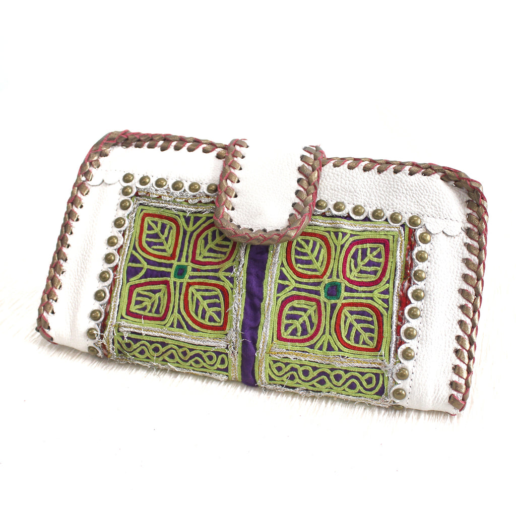 Premium Leather Banjara Wallet20 - White