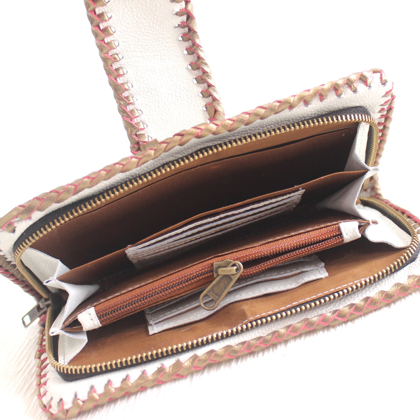 Premium Leather Banjara Wallet21 - White