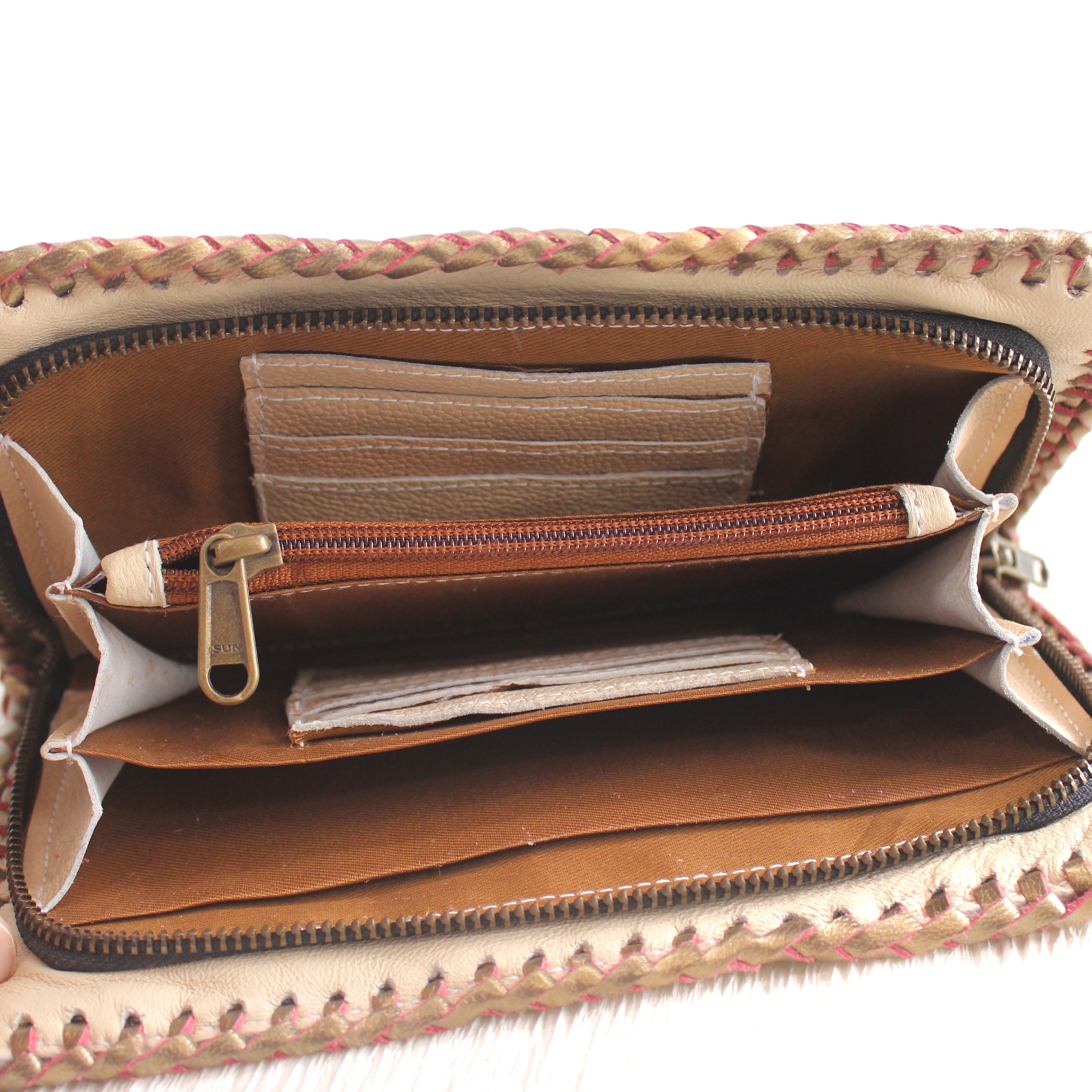 Premium Leather Banjara Wallet16 - Creamy
