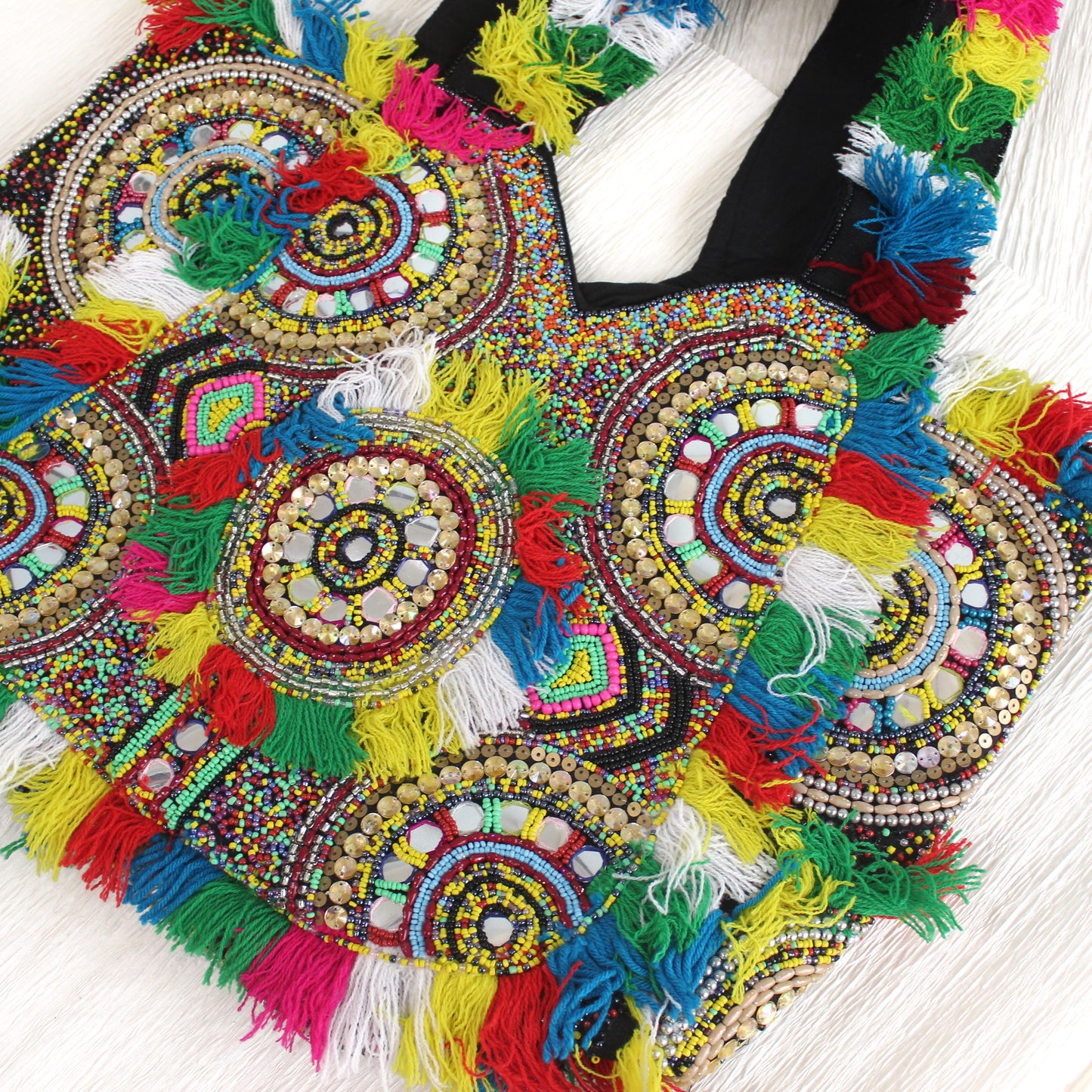 Tote Banjara7 - Beaded all over