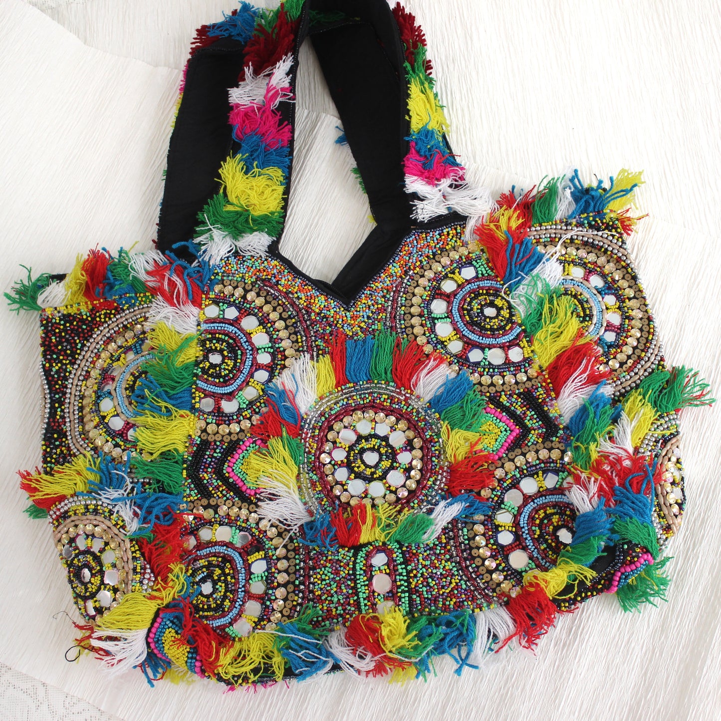 Tote Banjara7 - Beaded all over