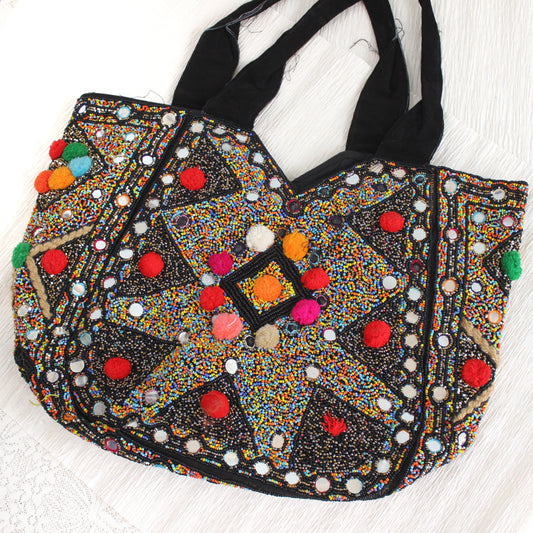 Tote Banjara9 - Beaded all over