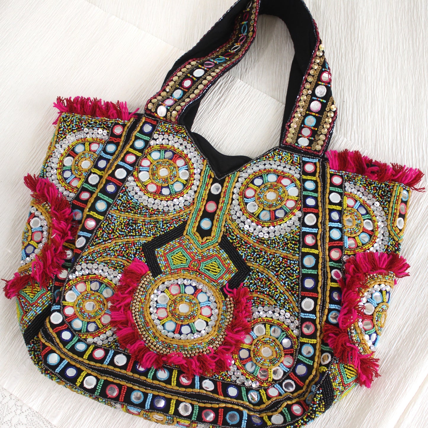 Tote Banjara10 - Beaded all over