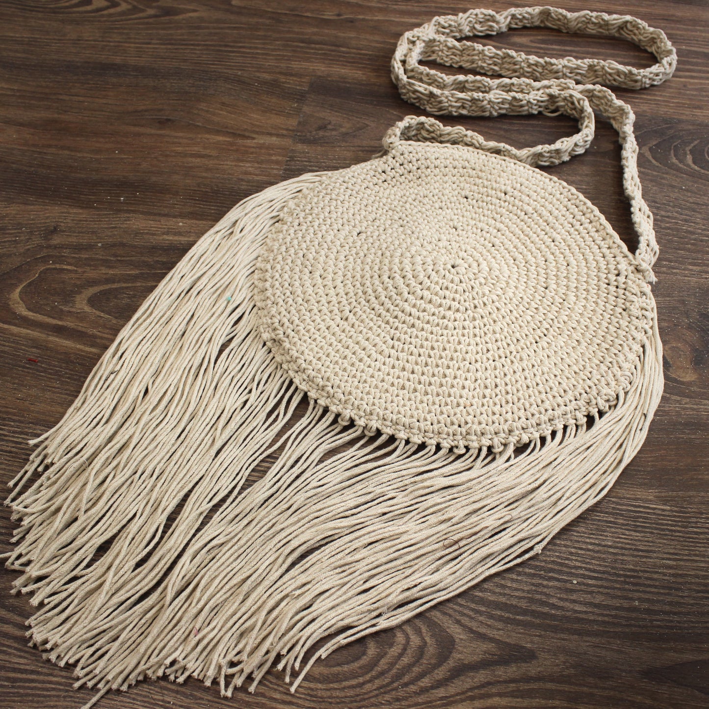 Macrame Off-White Round Sling