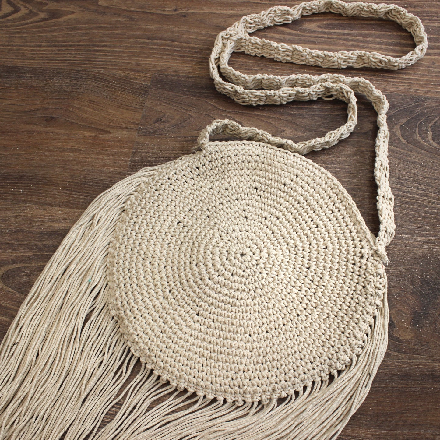 Macrame Off-White Round Sling