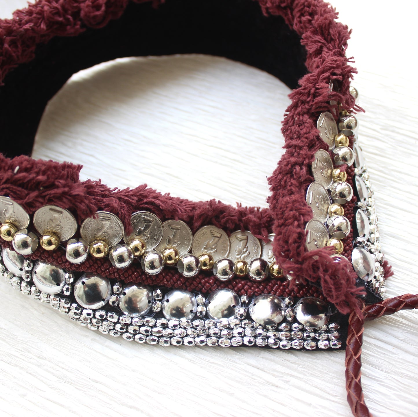 Bohemian Coin Waist Belt - Brunette Brown