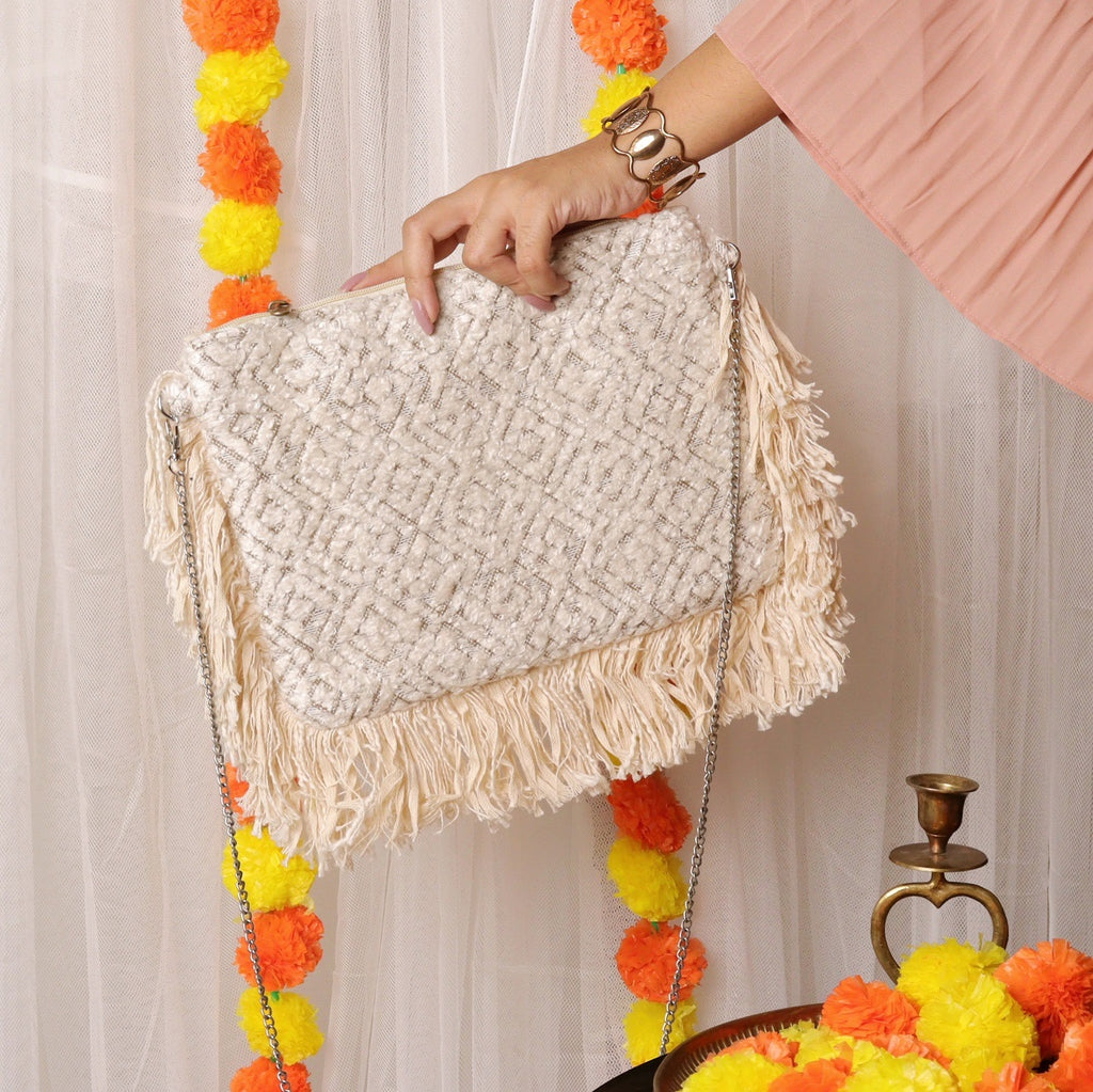 White Jacquard Opulence Sling