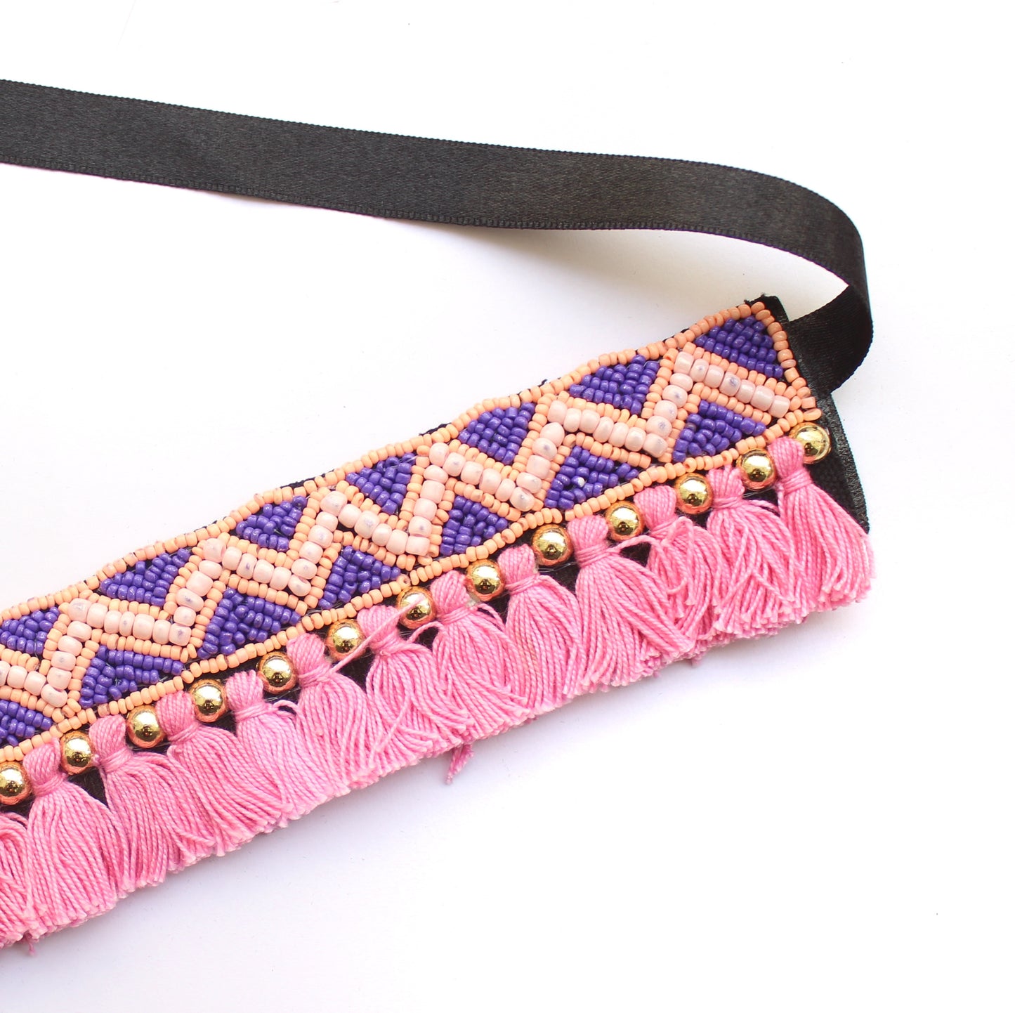 Pink Tassel Choker