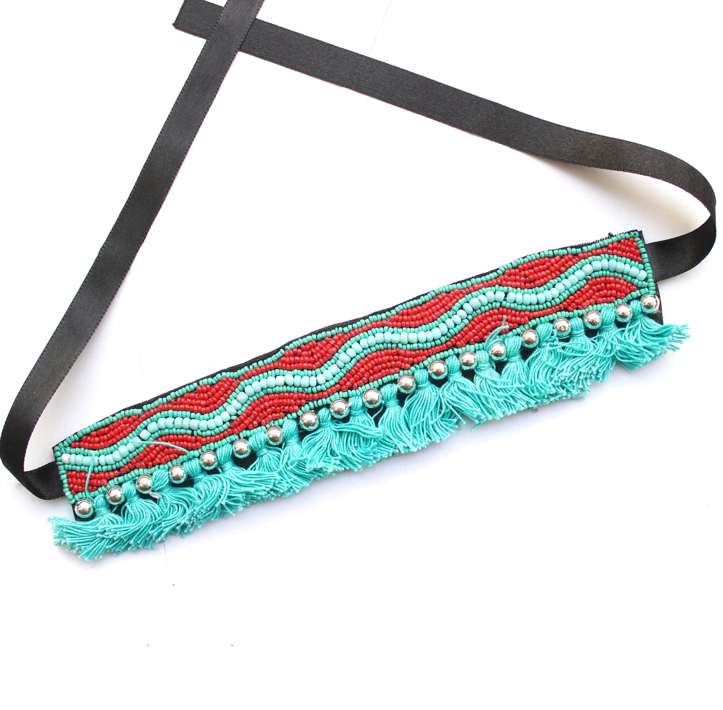 Turquoise Tassel Choker