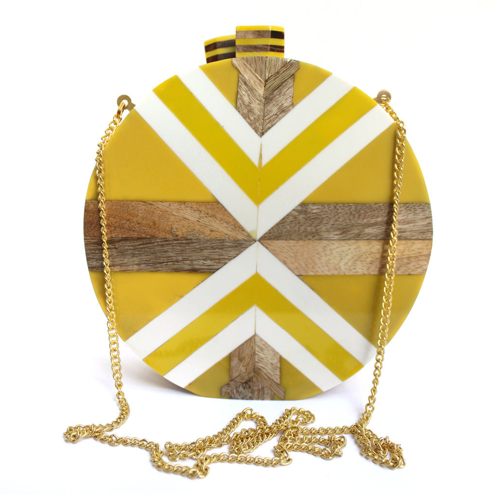 Lemony Yellow Resin Clutch