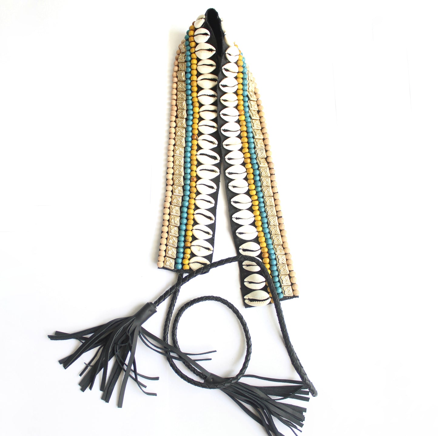 Bohemian Shell Waist Belt - Yellow