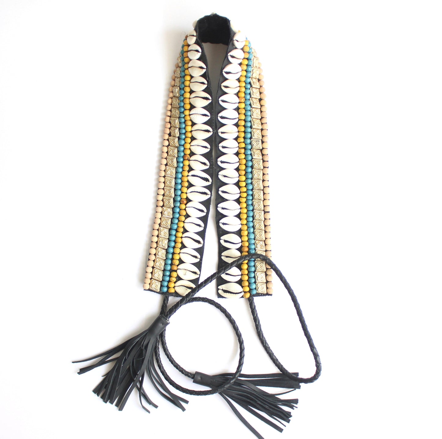 Bohemian Shell Waist Belt - Yellow