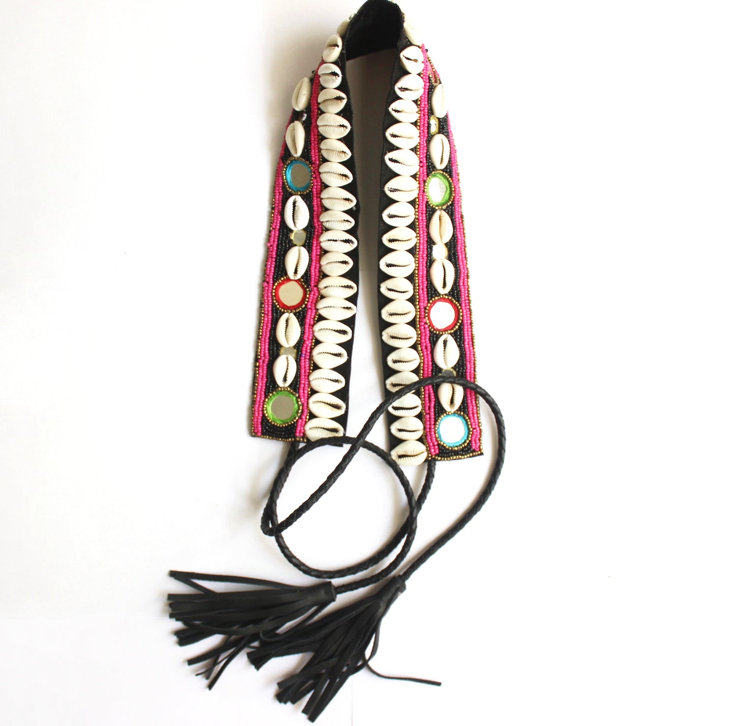 Bohemian Shell Waist Belt - Pink