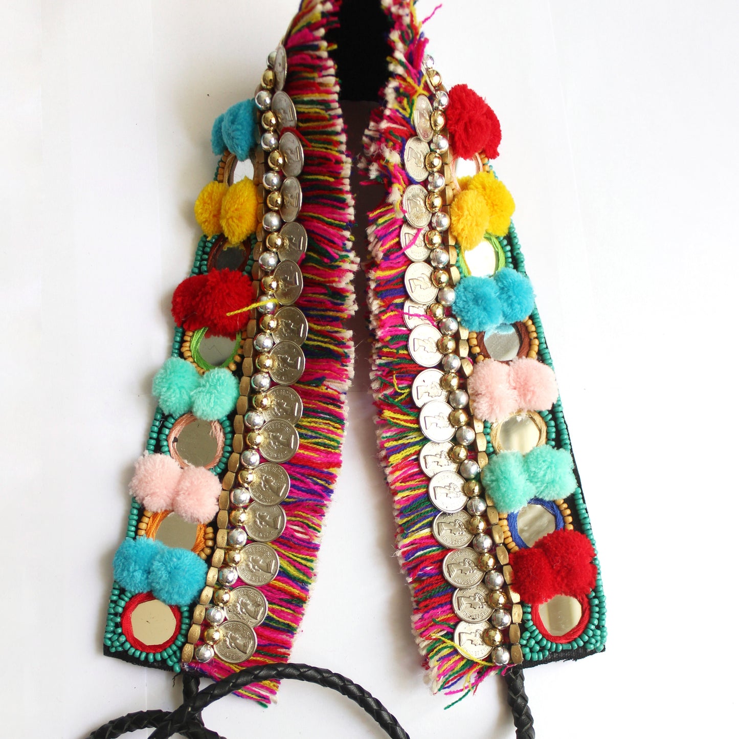 Bohemian Coin Waist Belt - Rainbow