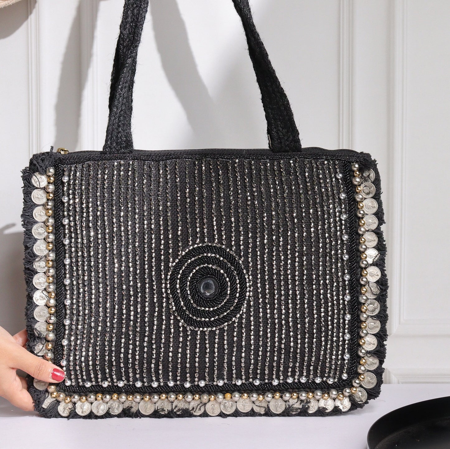 Bonita Black Jute Coin