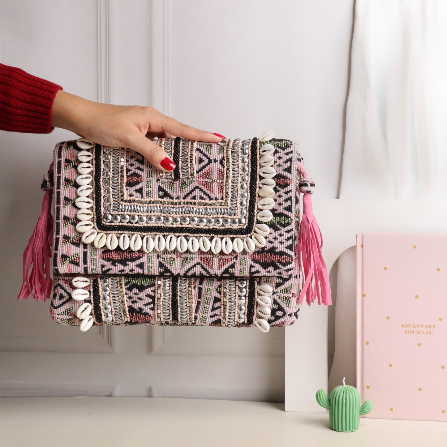 Bogota Shelled Pink & Black