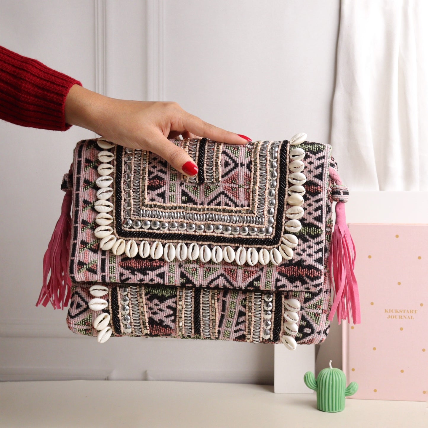 Bogota Shelled Pink & Black