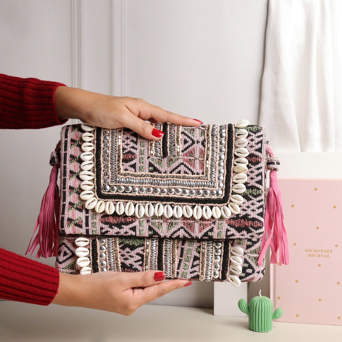 Bogota Shelled Pink & Black