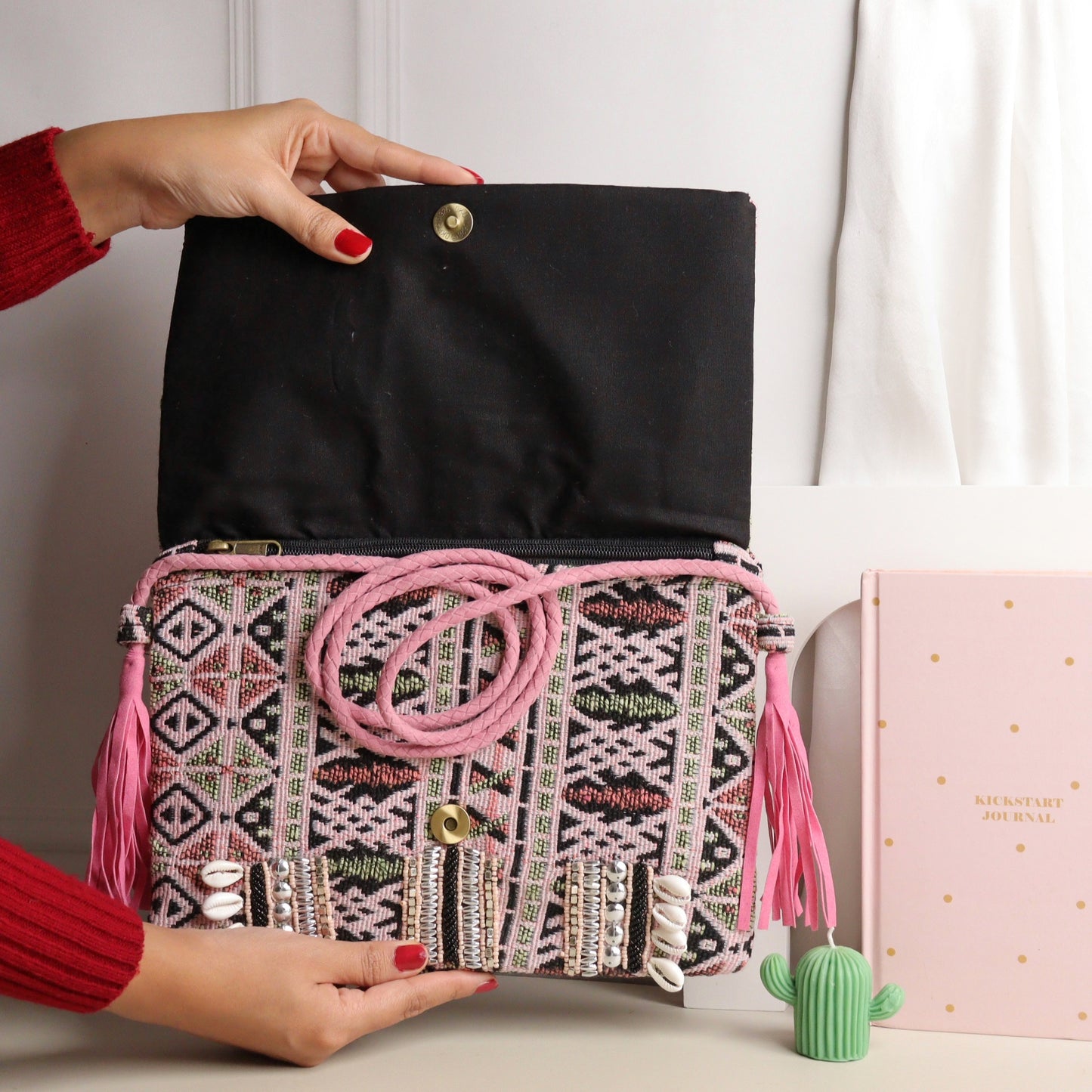 Bogota Shelled Pink & Black