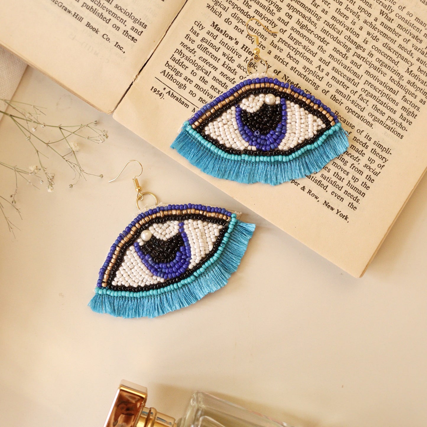 Evil Eye Tasseled Earring