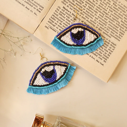 Evil Eye Tasseled Earring