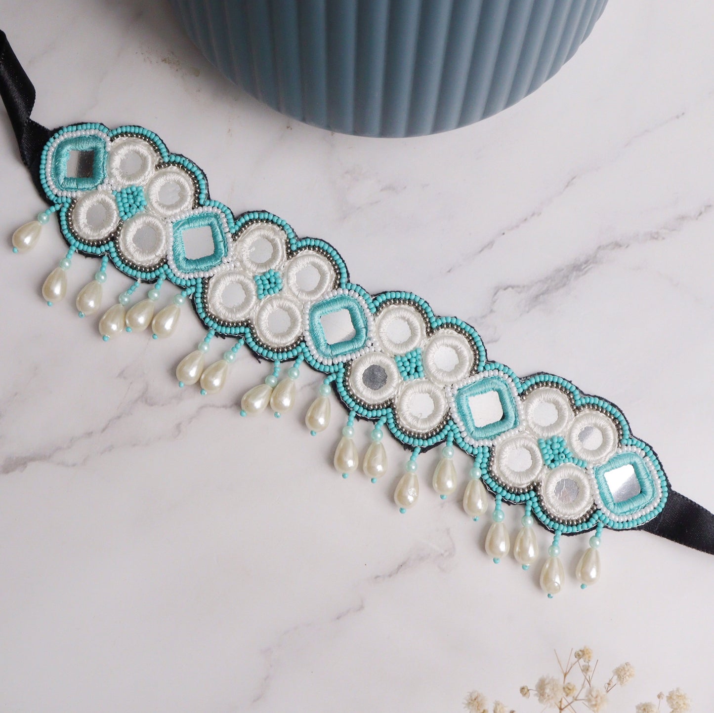 Ines Mirror Turquoise Choker