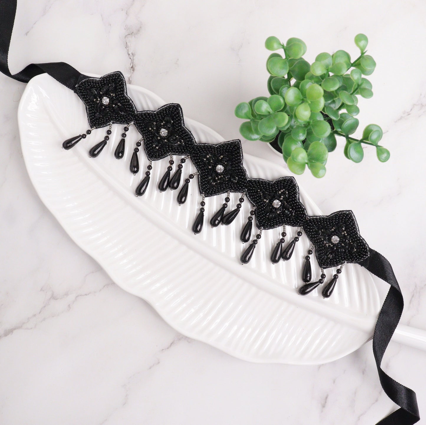 Desiree Black Pearl Choker