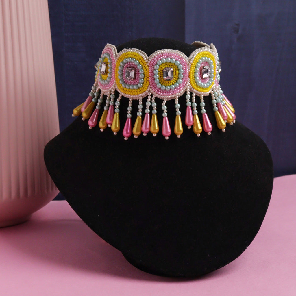 Ines Yellow Pink Choker