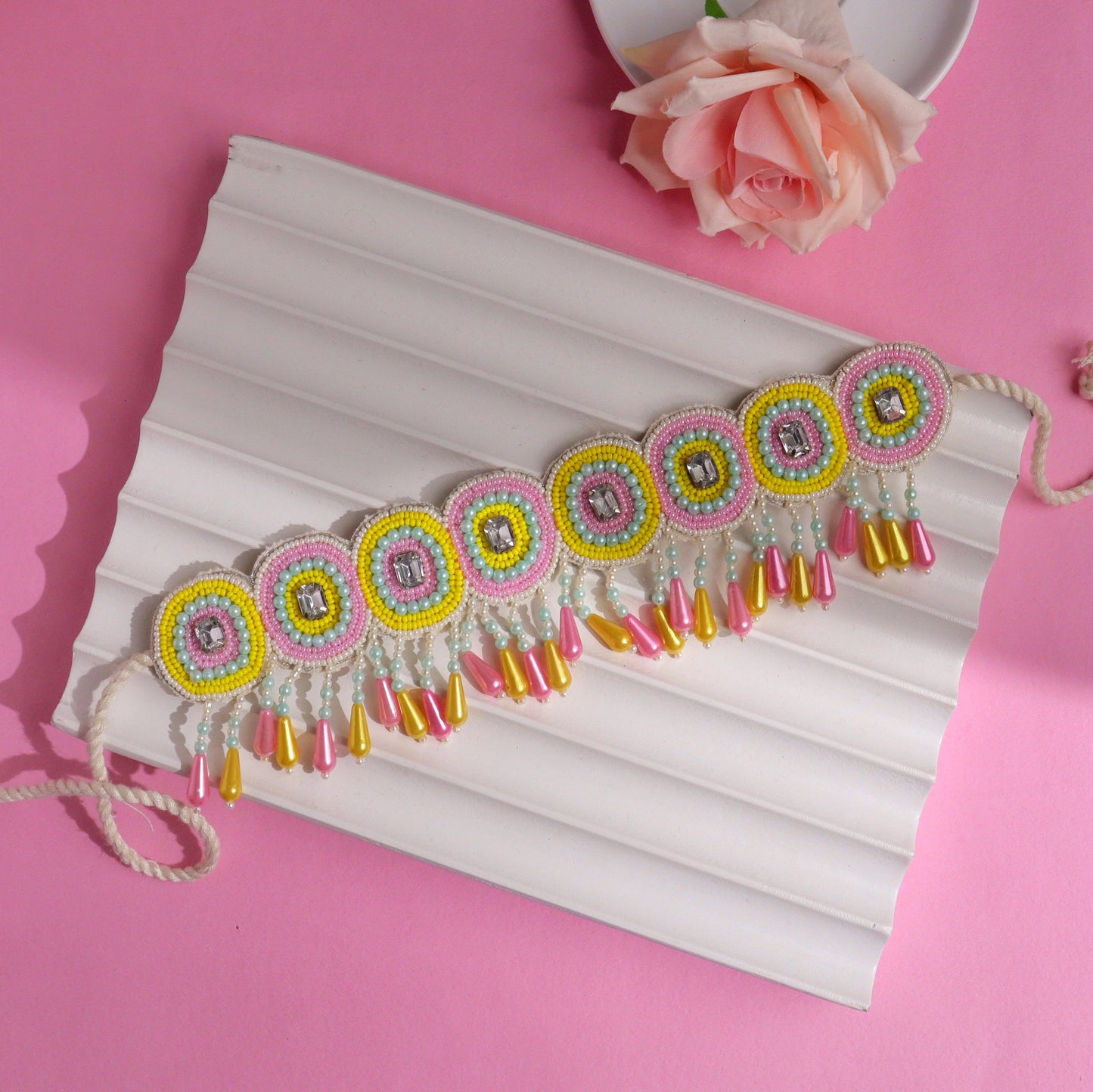Ines Yellow Pink Choker