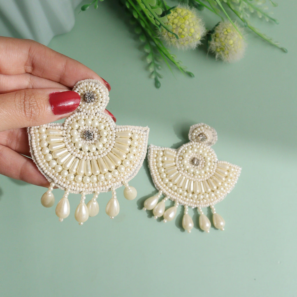 Riya White Earring