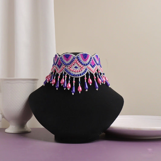 Zoe Purple Pink Choker