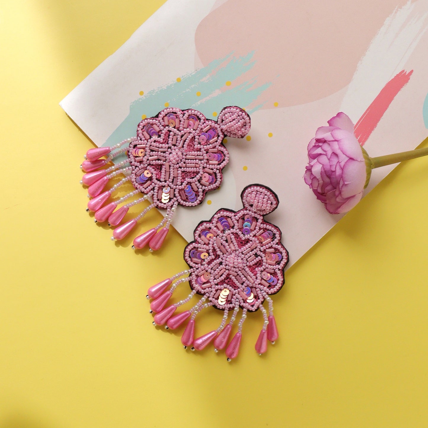 Raquel Pink Earring