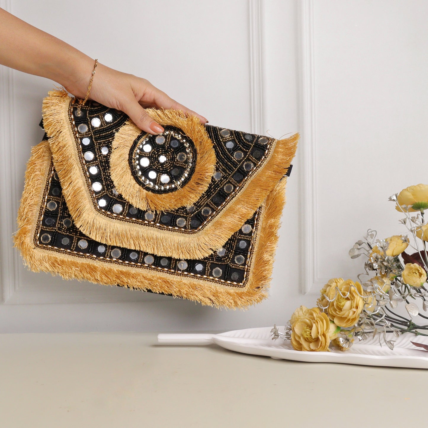 Snow Gold Sling Bag