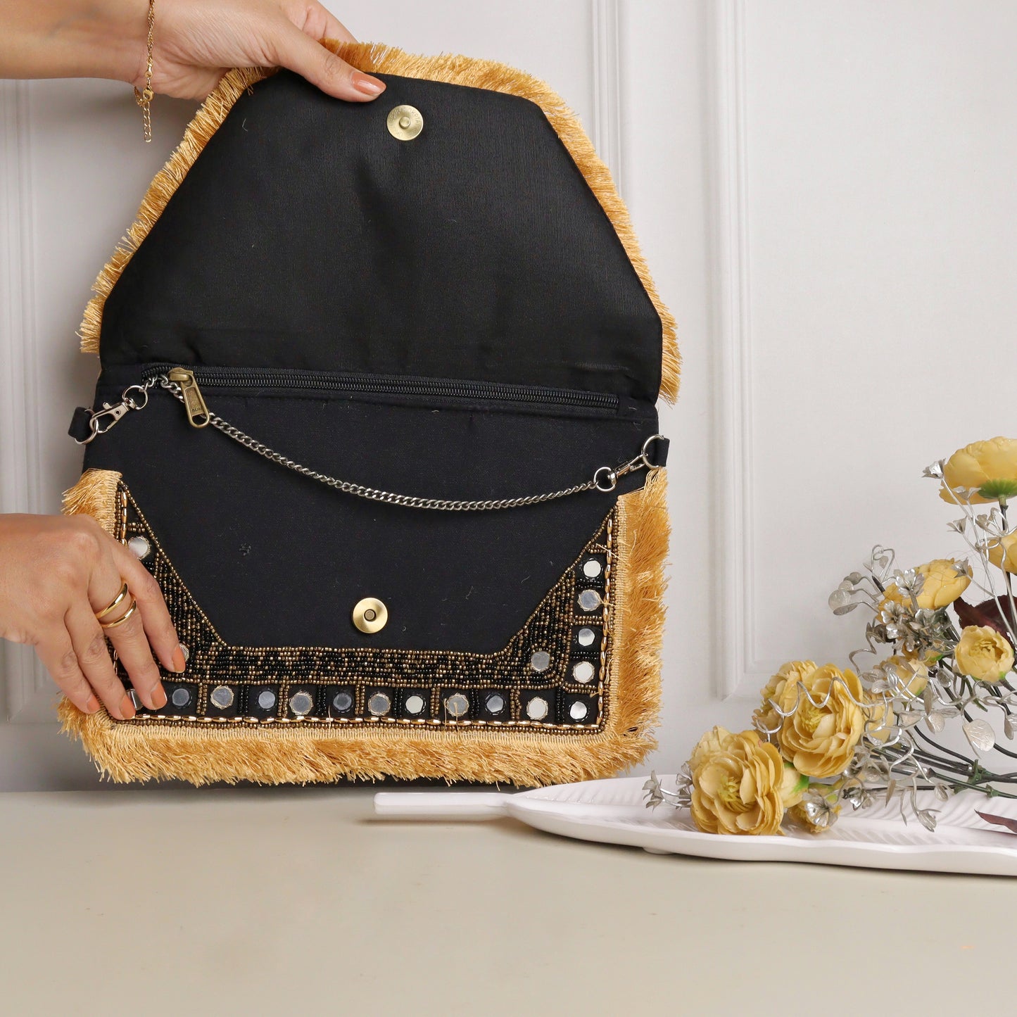 Snow Gold Sling Bag