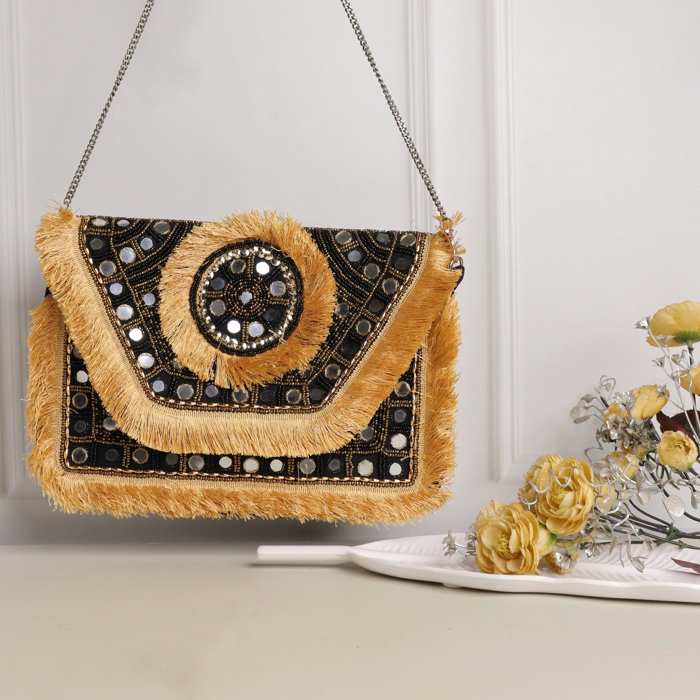 Snow Gold Sling Bag