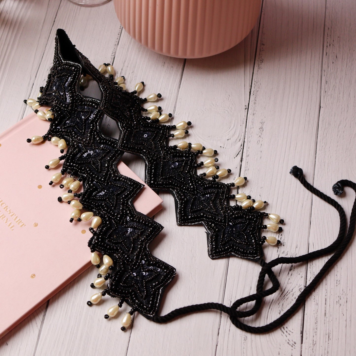 Pearl Black Waist Belt
