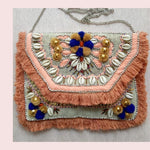 Bella Creamy Bohemian Clutch Boho Bag