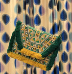 Green Yellow Beaded Bag