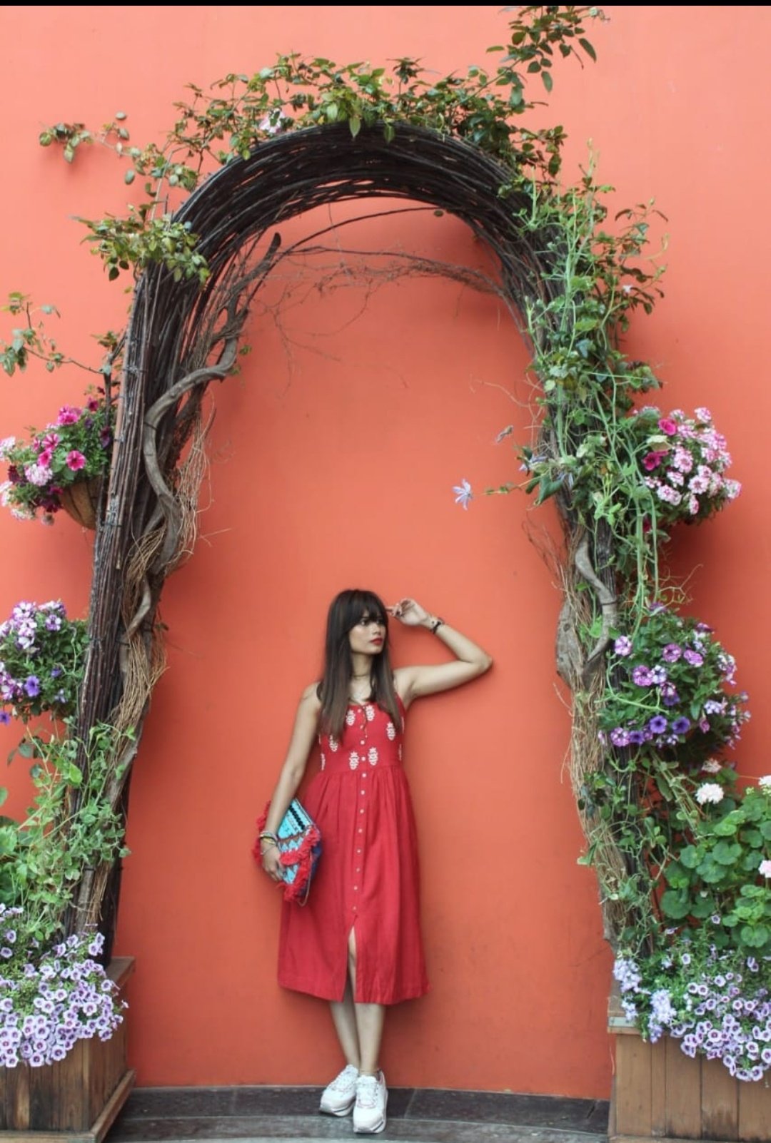Ruby Azure Beaded Clutch Boho Bag