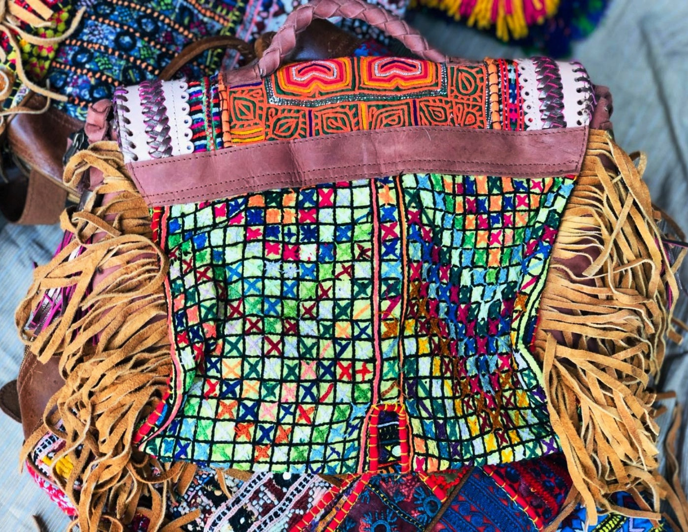 Premium Big Banjara Fringe Bag
