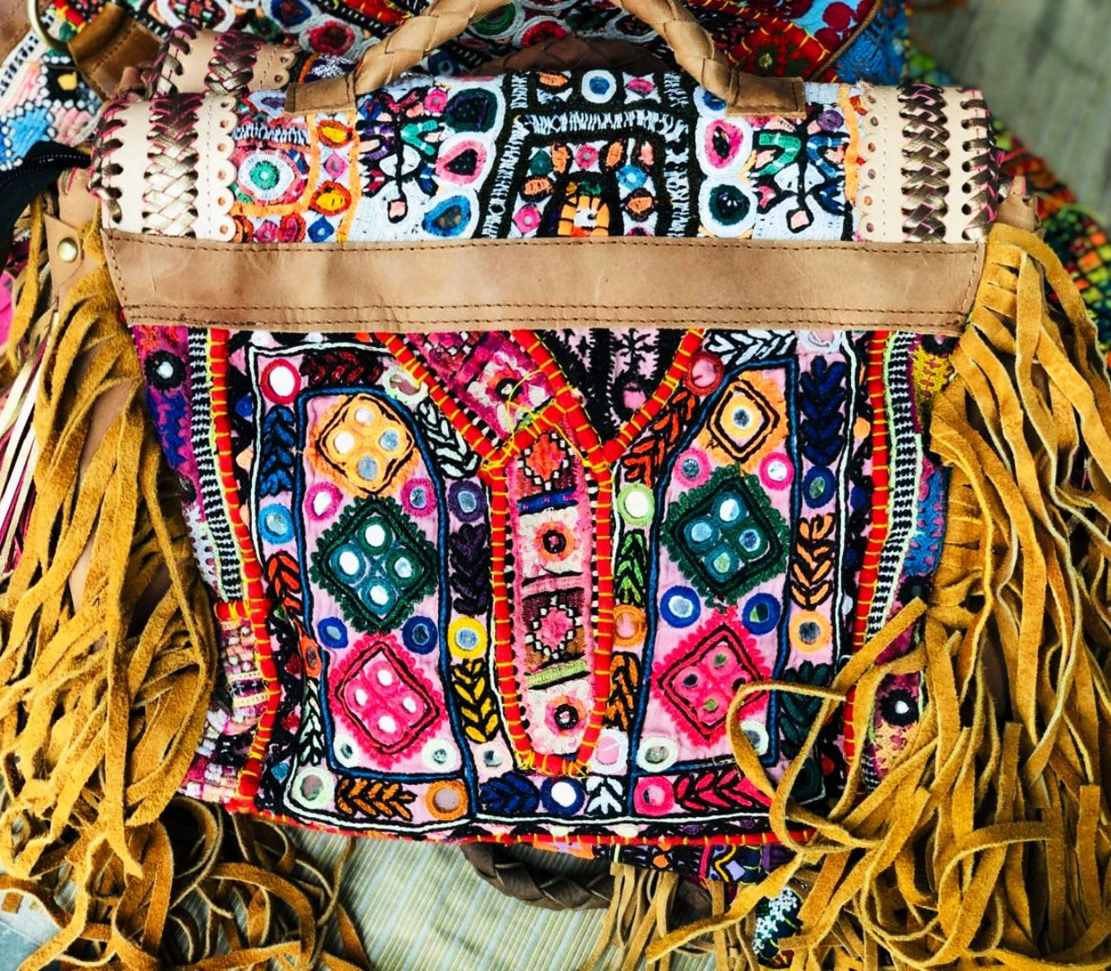 Premium Big Banjara Fringe Bag