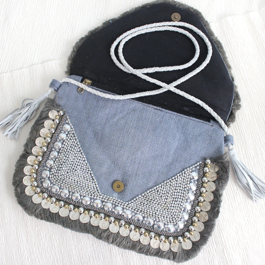 Anavrin Mirror - Grey Jute
